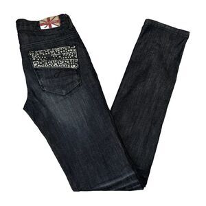 Machine Nouvelle Mode Embellished Jeans Size 26 Dark Wash